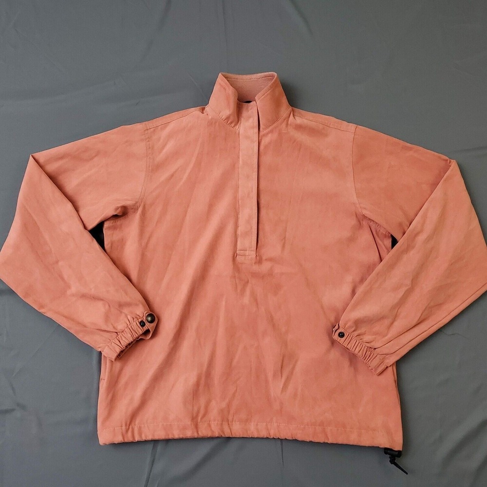 Weatherproof Jacket Womens Small Long Sleeve 1/2 Snap Mock Neck Faux‎ Suede Pink